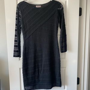 Women’s Fitted Long Sleeved Black Dress